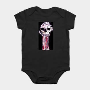 Dribbling skull Baby Bodysuit